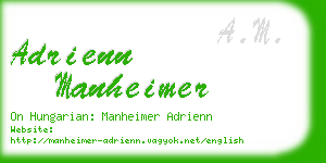 adrienn manheimer business card